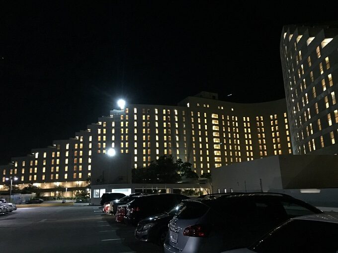 グアムのニッコーホテルの夜景